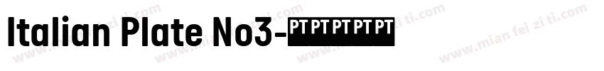 Italian Plate No3字体转换
